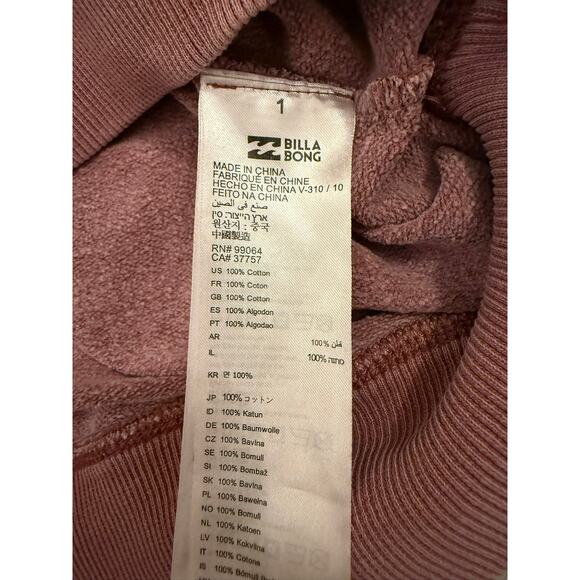 Billabong Mauve Pink with Teal Embroidery Appr Sz Large - Picture 4 of 6